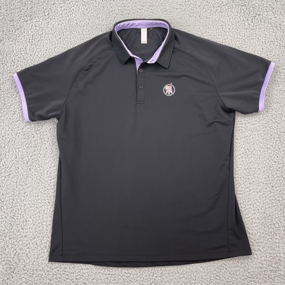 Unrl Other - UNRL Polo Shirt Mens XL Black Lavender Barstool Sports Logo Performance Stretch